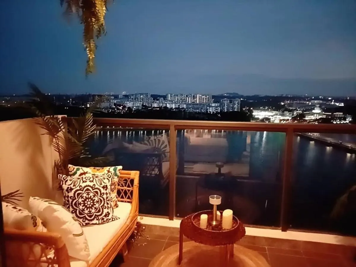 조호르 바루 R&F Phrase 2 Full Unblock Sea View Luxury Unit 아파트